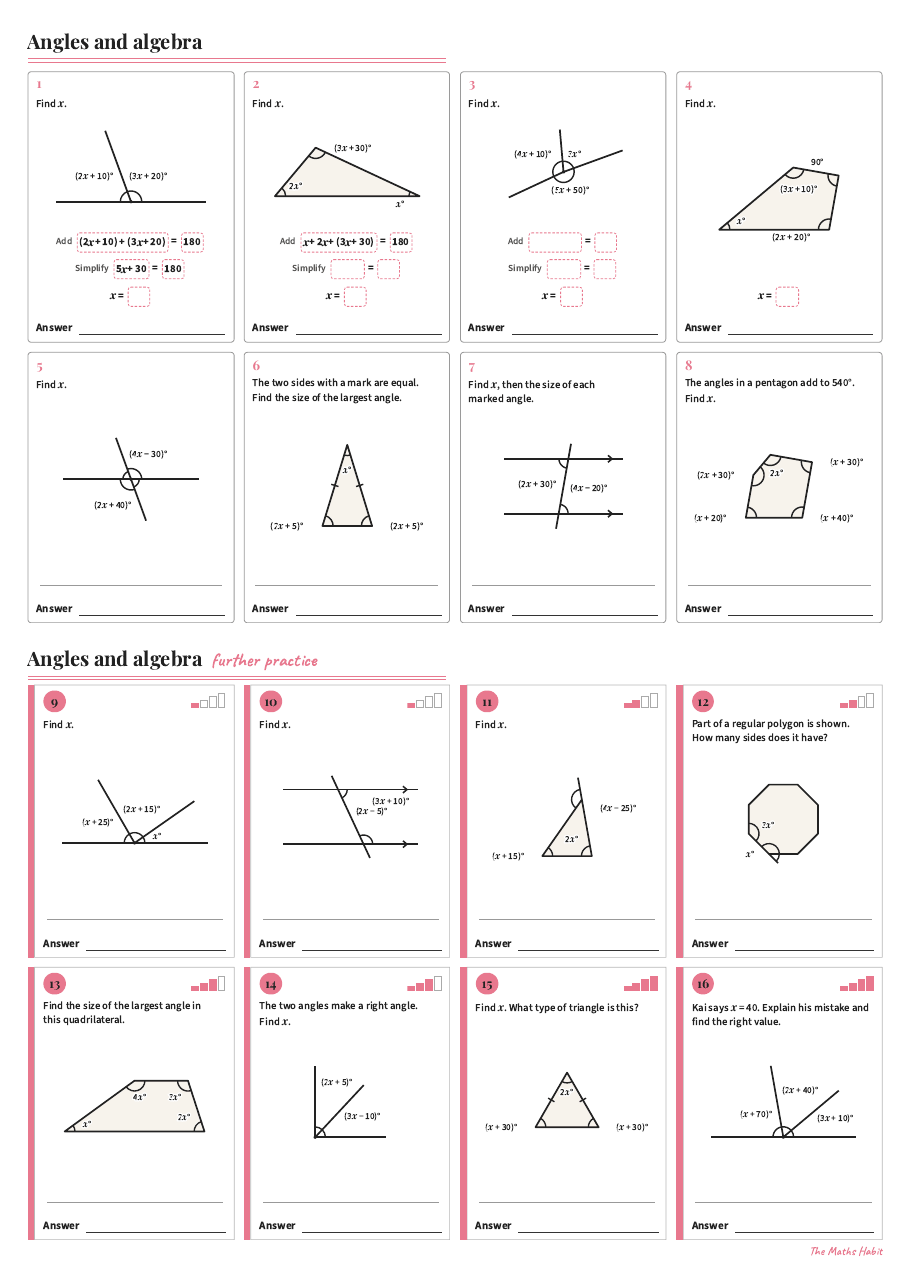 Angles and algebra, first page