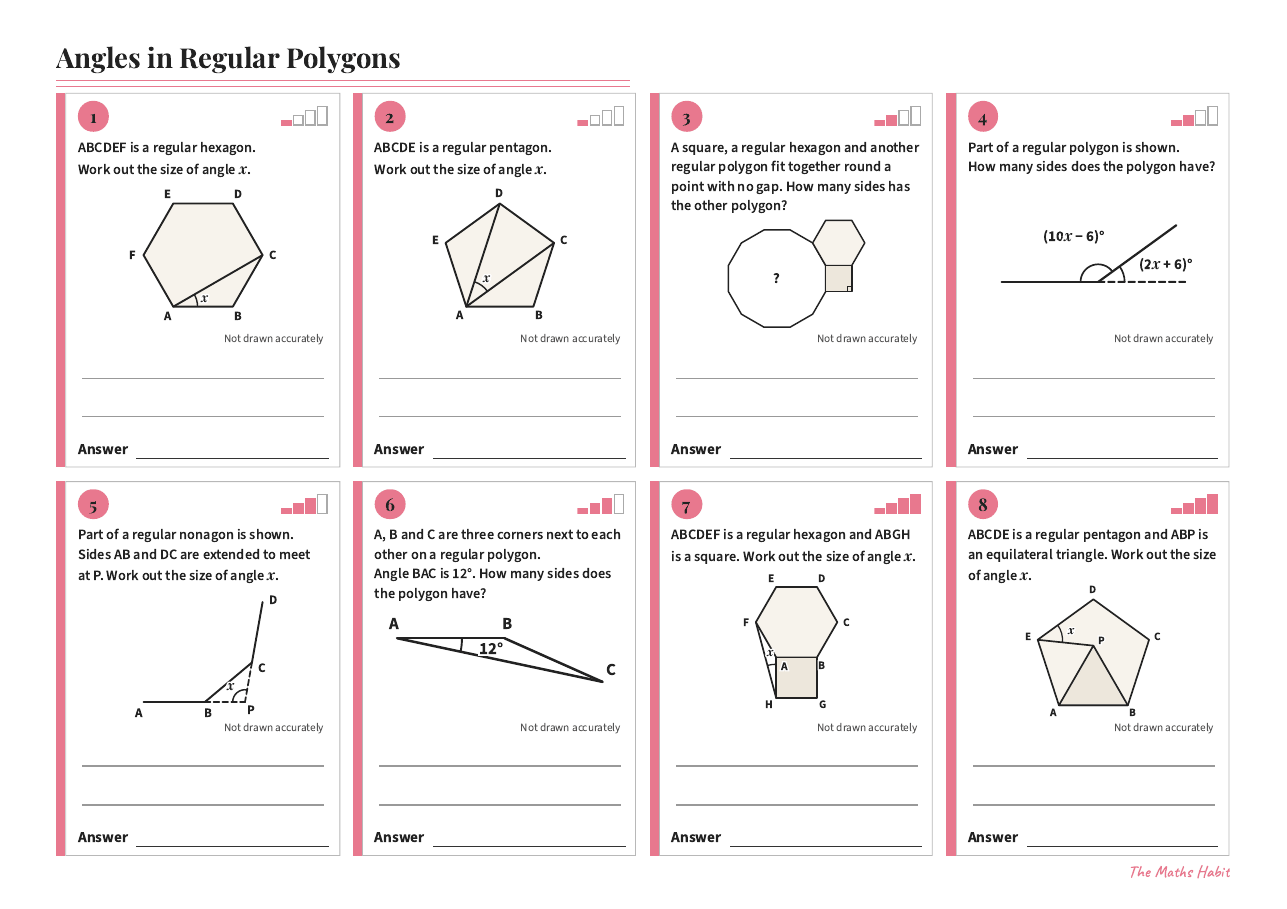 Angles in regular polygons, Extend, first page