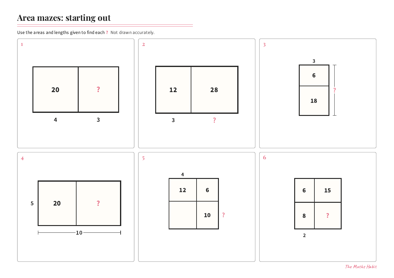 Area mazes: starting out, first page