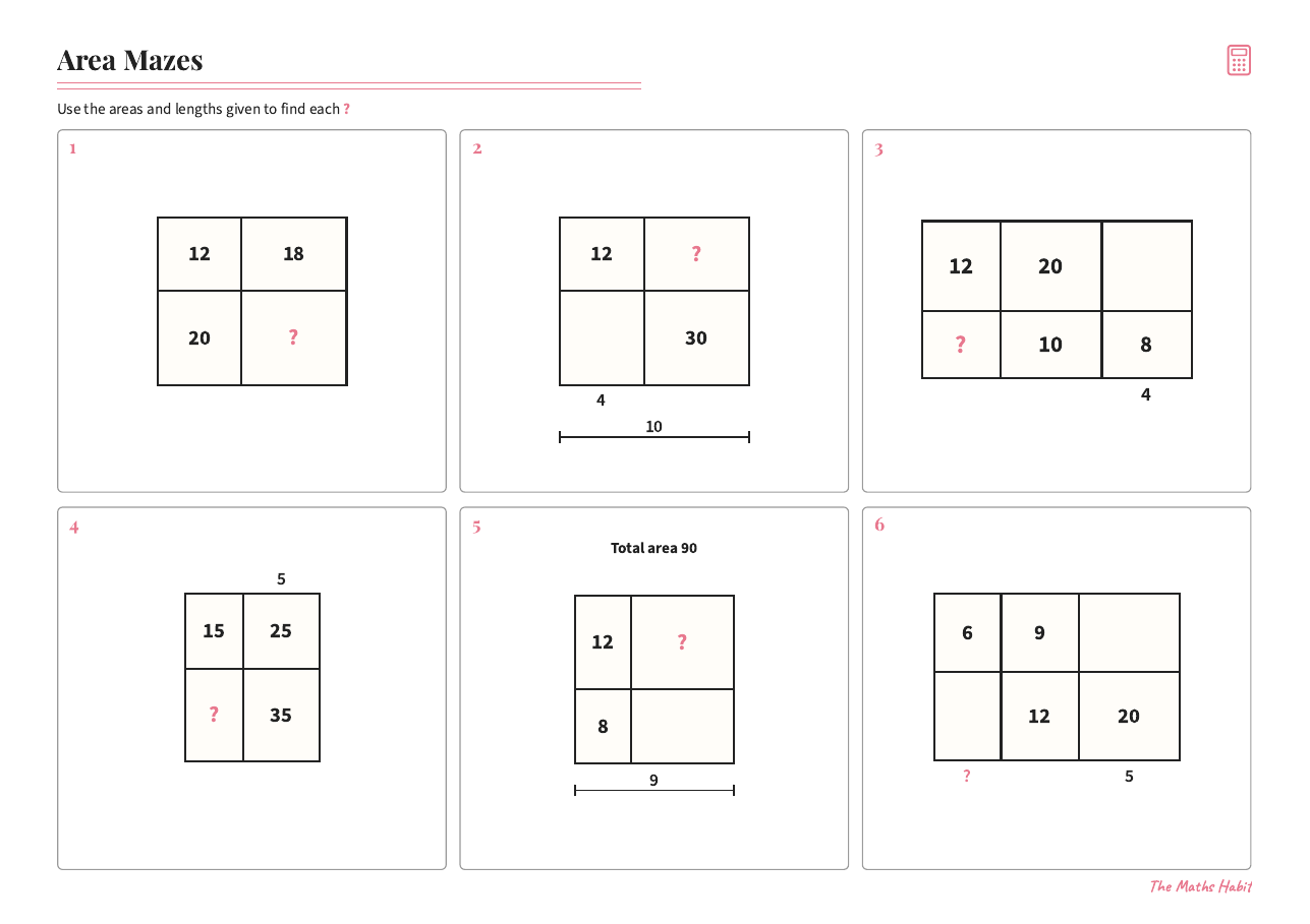 Area mazes, first page