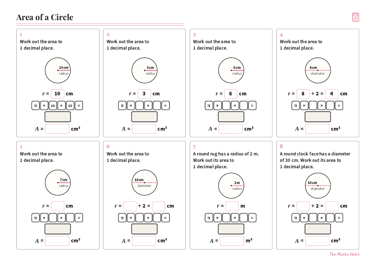Area of a circle, first page