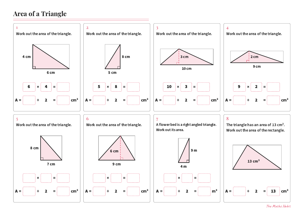 Area of a triangle, first page