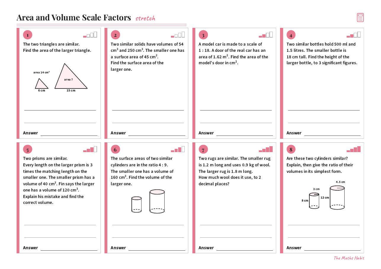 Area and volume scale factors, Stretch, first page