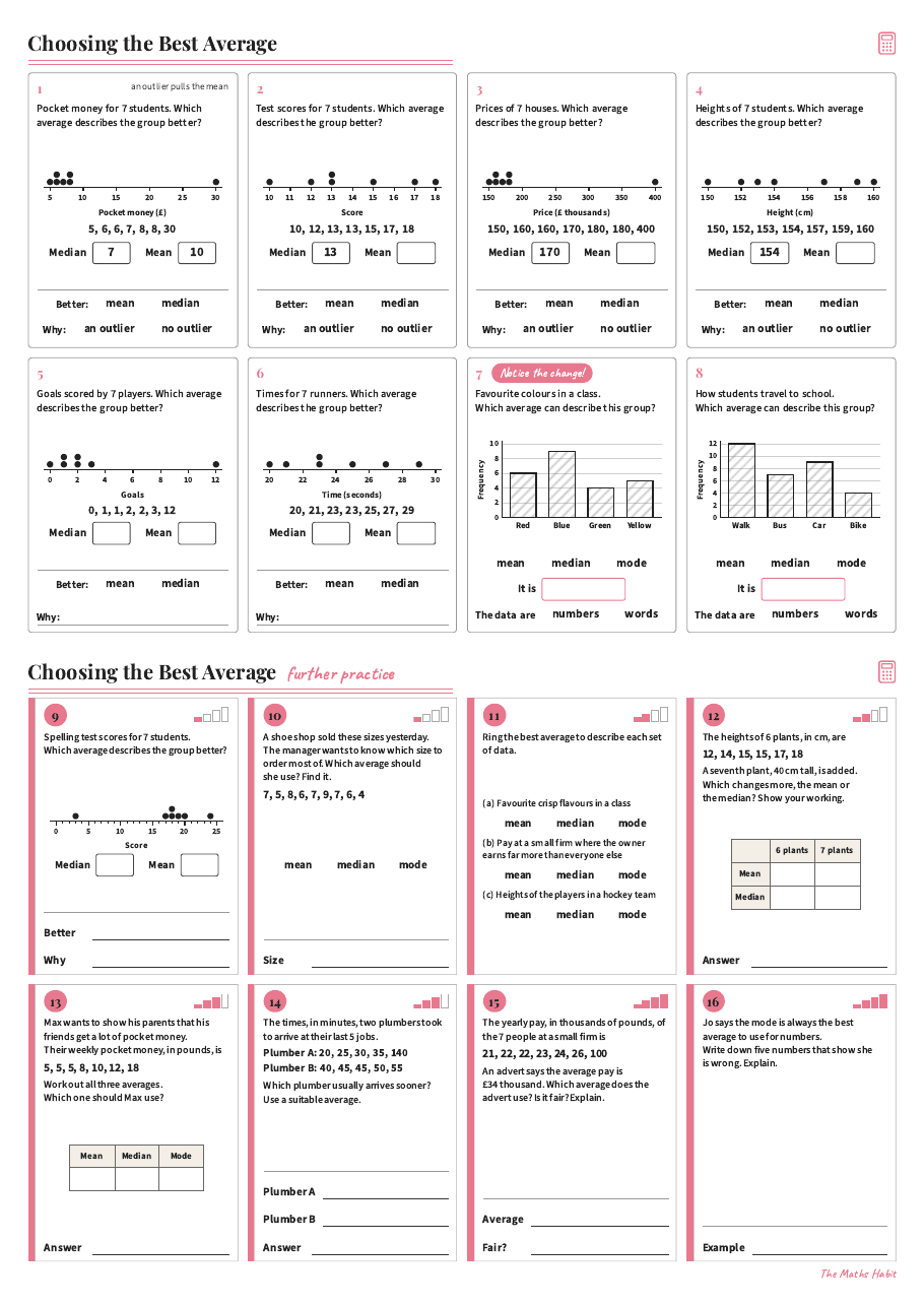 Choosing the best average, first page