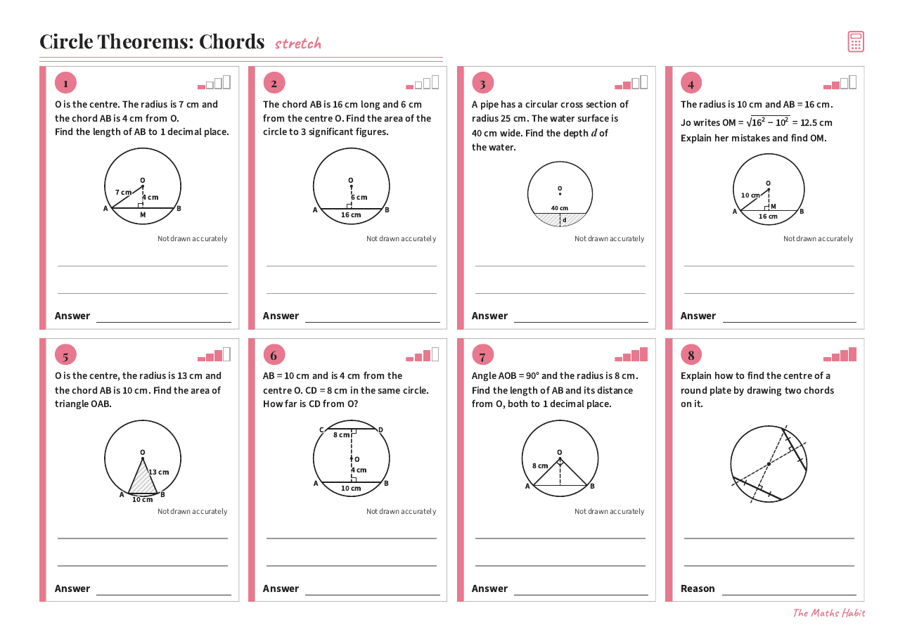 Circle theorems: chords, Stretch, first page