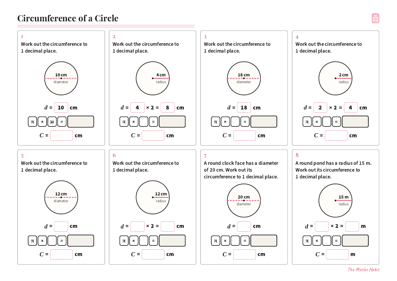 Circumference of a circle, first page