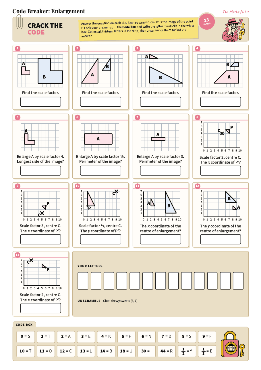 Code breaker: enlargement, first page