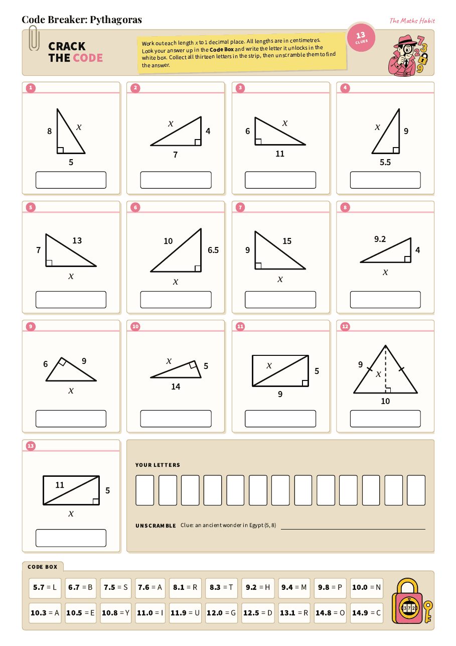 Code breaker: Pythagoras, first page