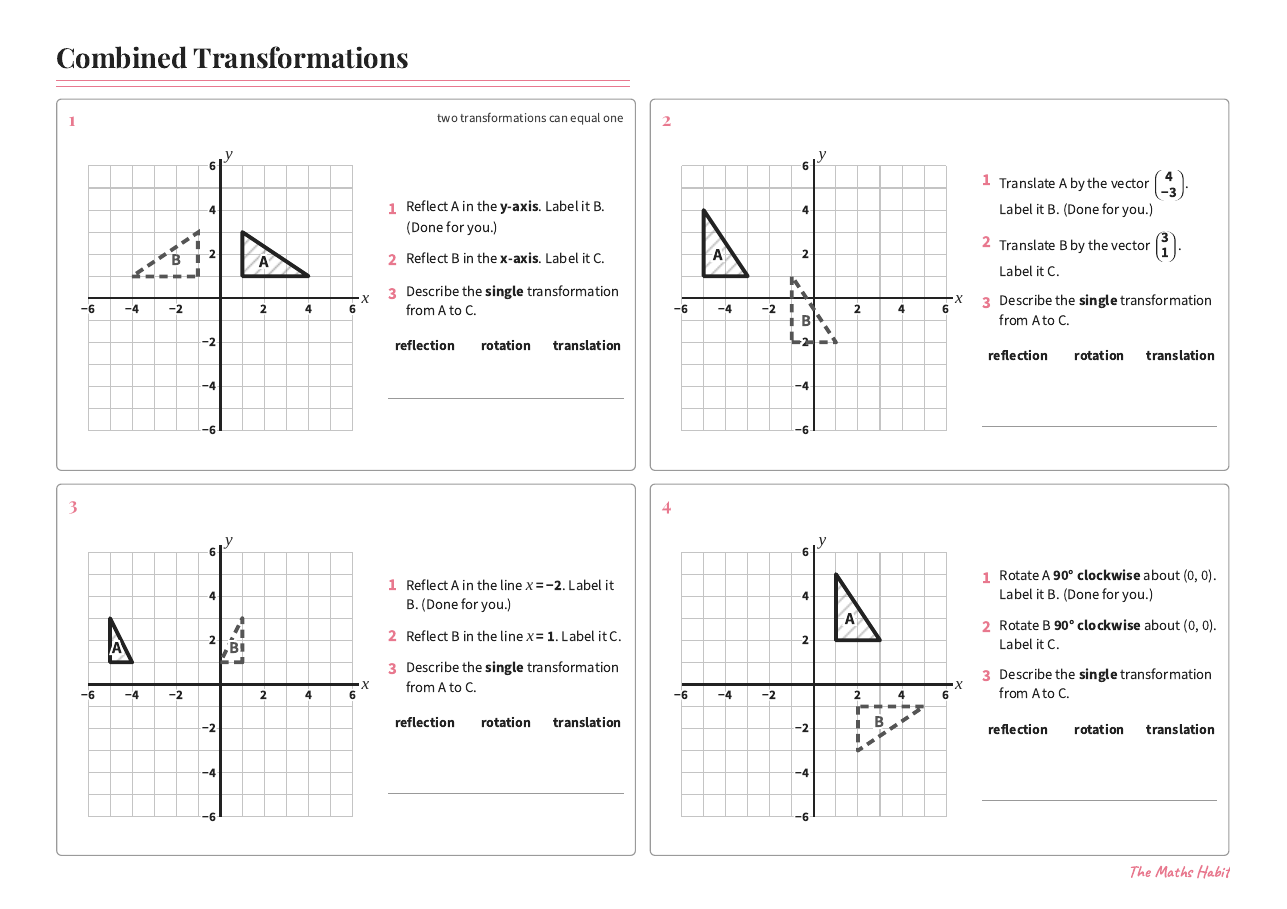 Combined transformations, first page