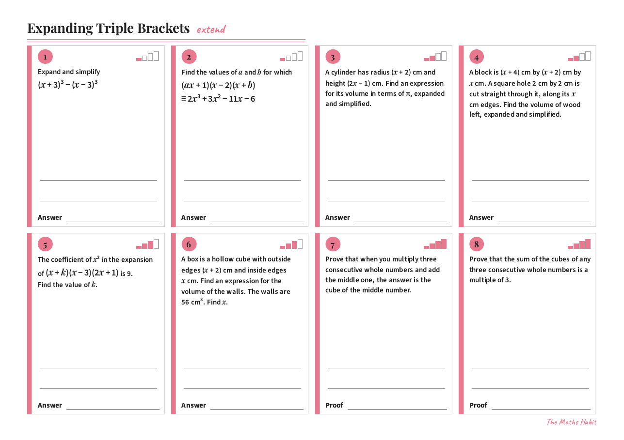 Expanding triple brackets, Extend, first page
