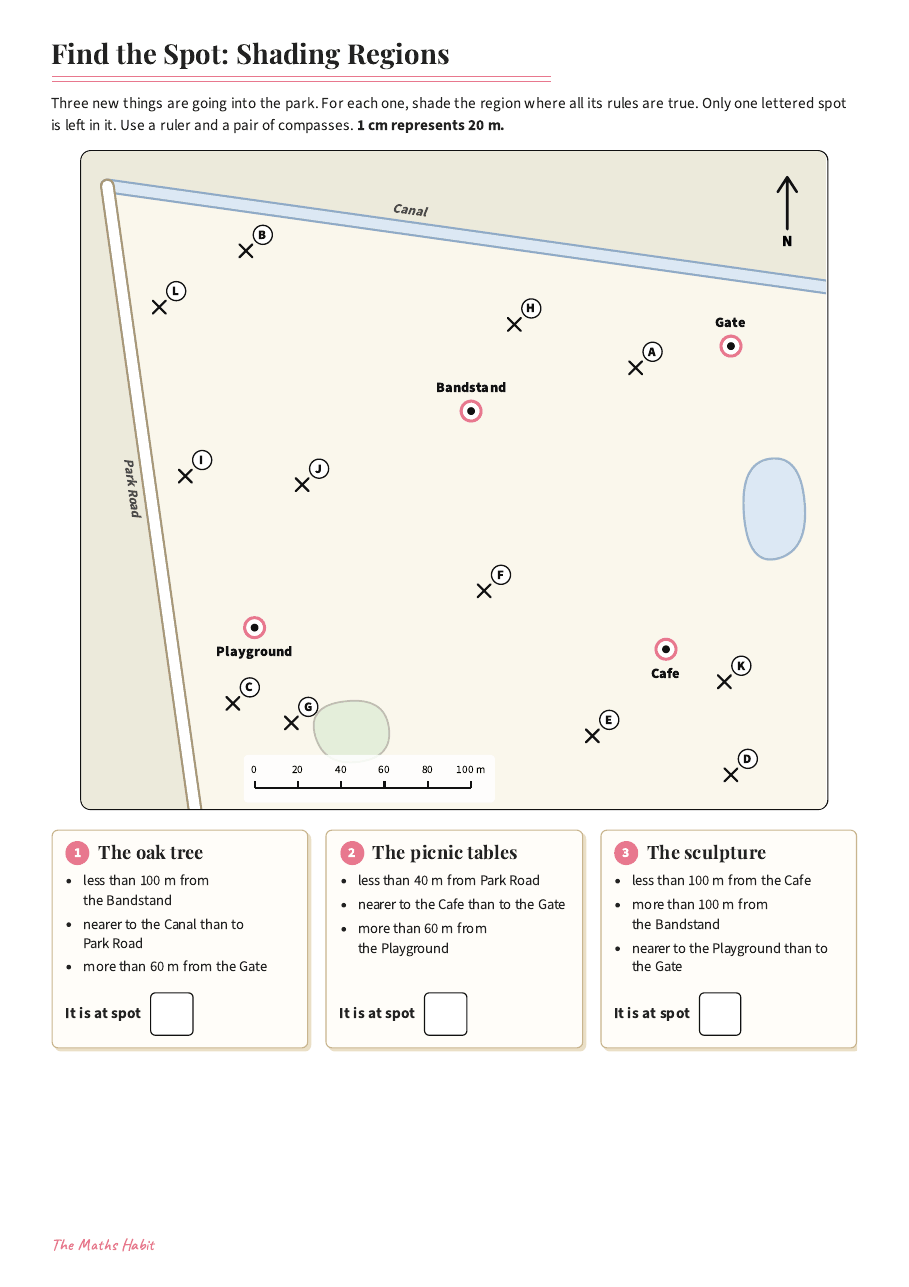 Find the spot: shading regions, first page