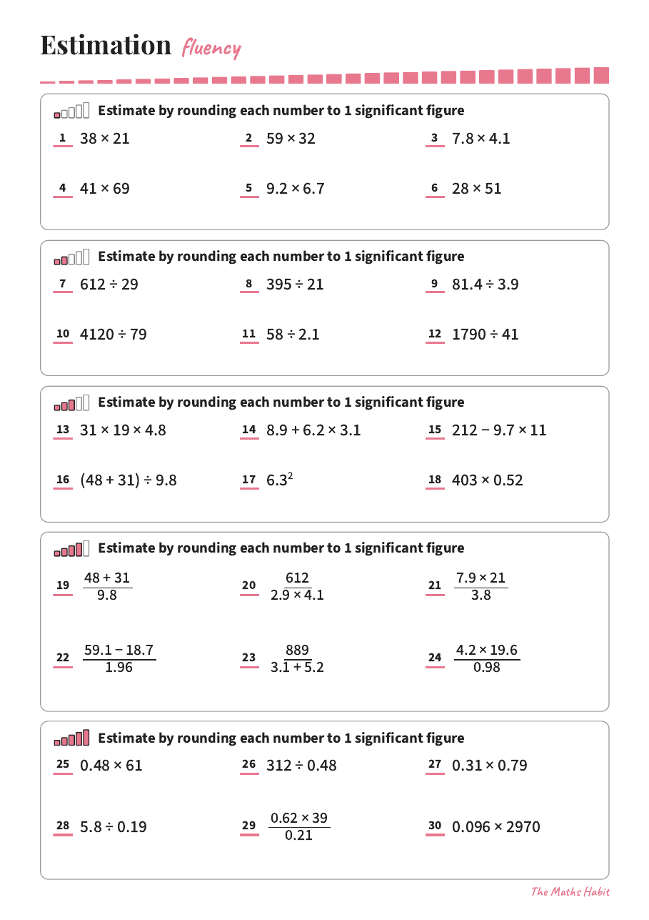 Fluency: estimation, first page