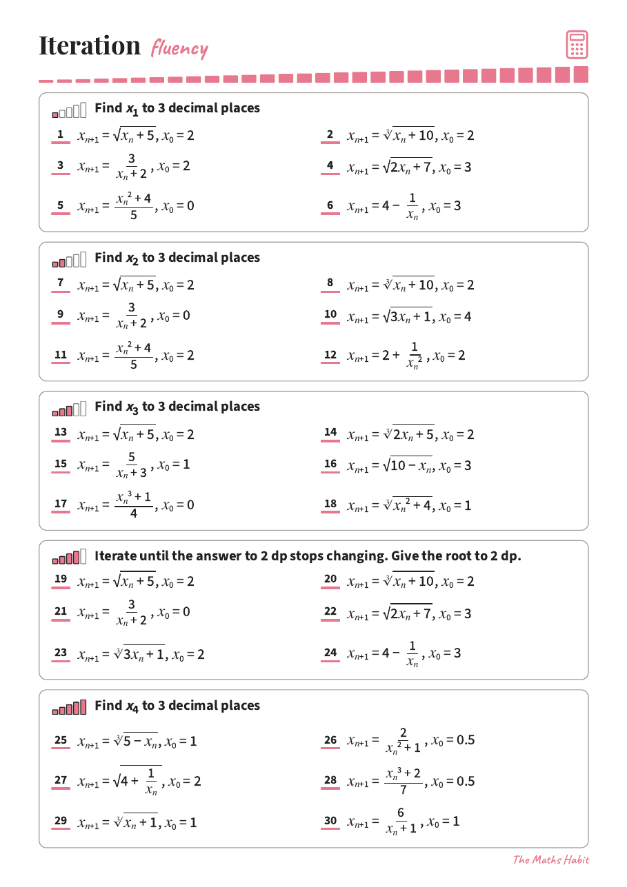 Fluency: iteration, first page