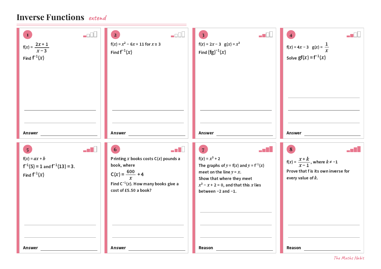 Inverse functions, Extend, first page