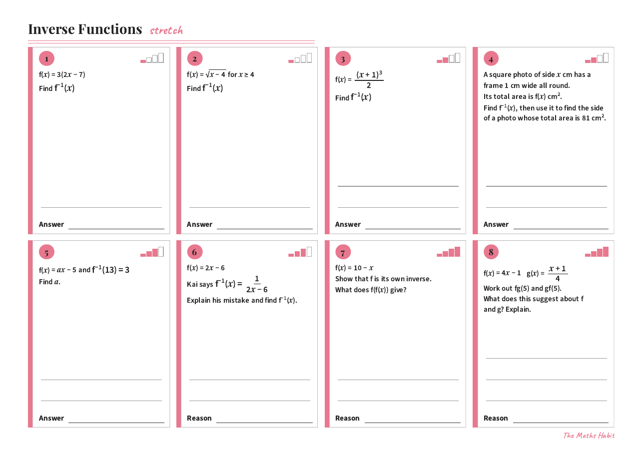 Inverse functions, Stretch, first page