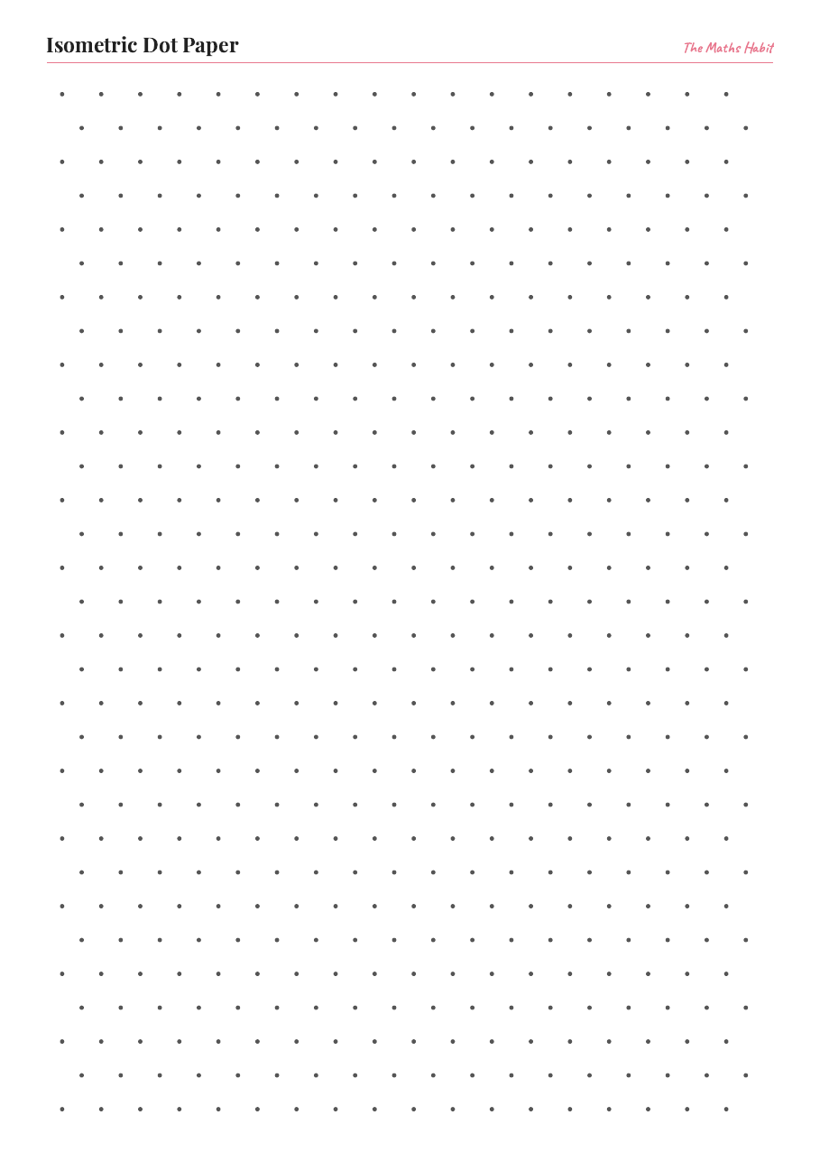 Isometric dot paper, first page