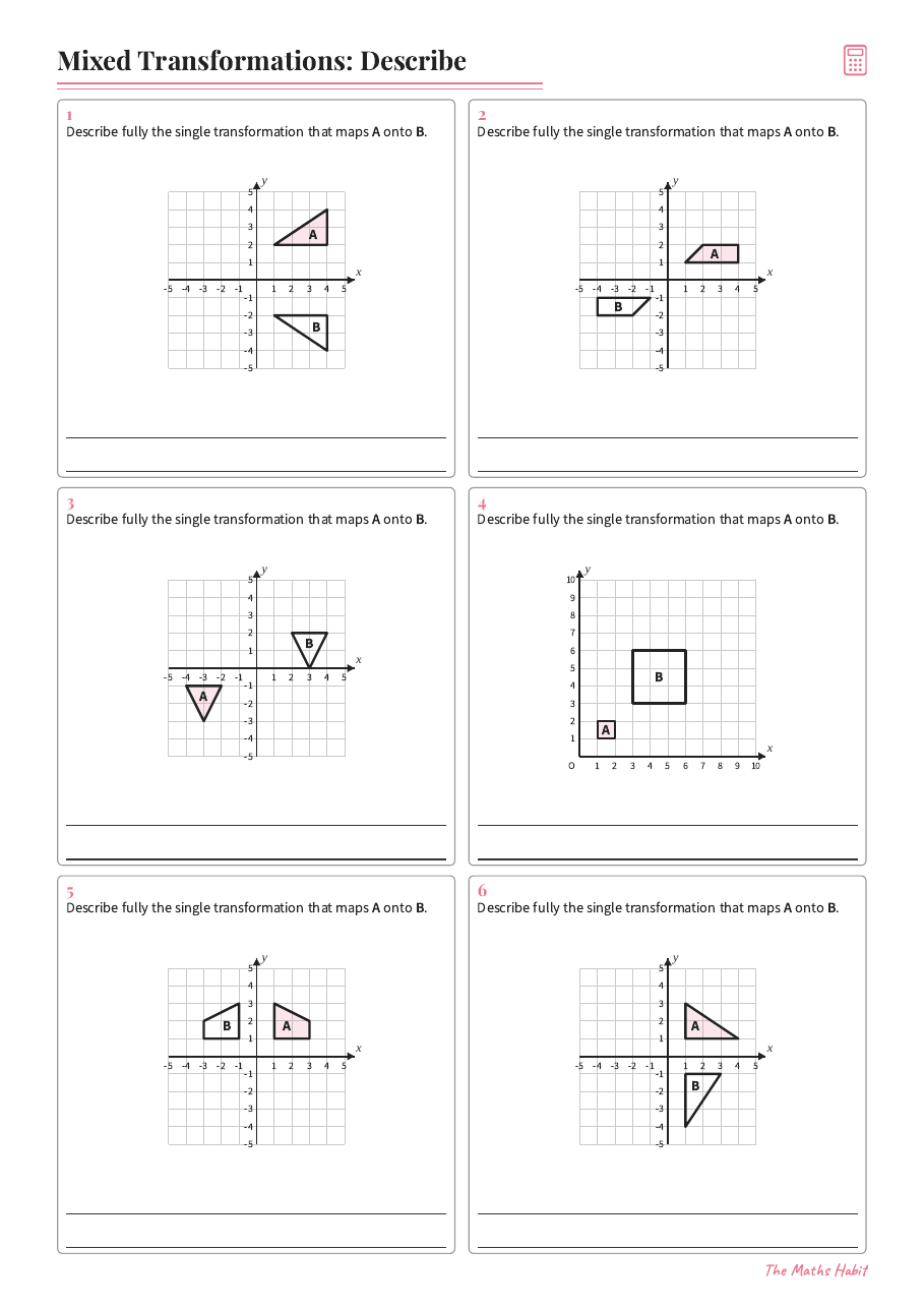 Mixed transformations: describe, first page
