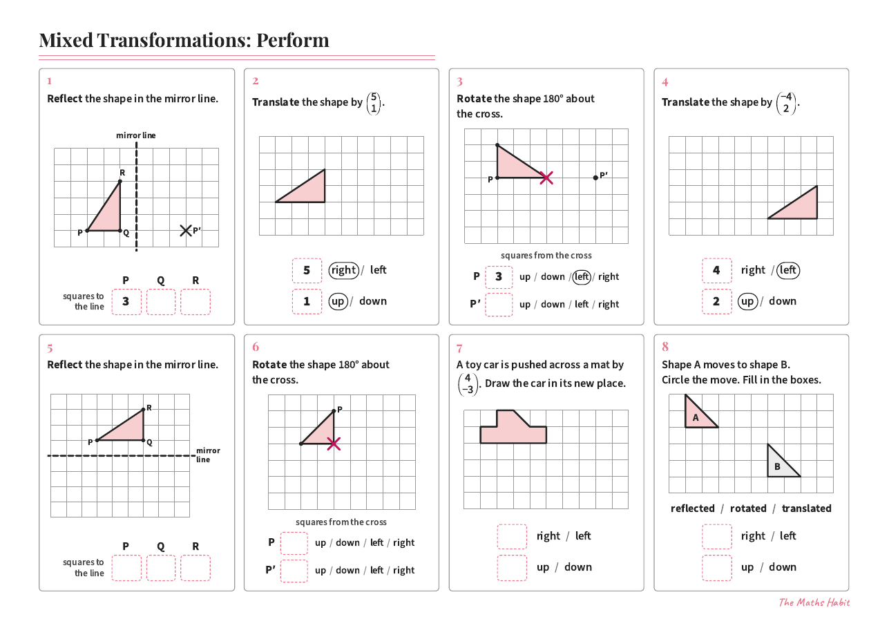 Mixed transformations: perform, first page