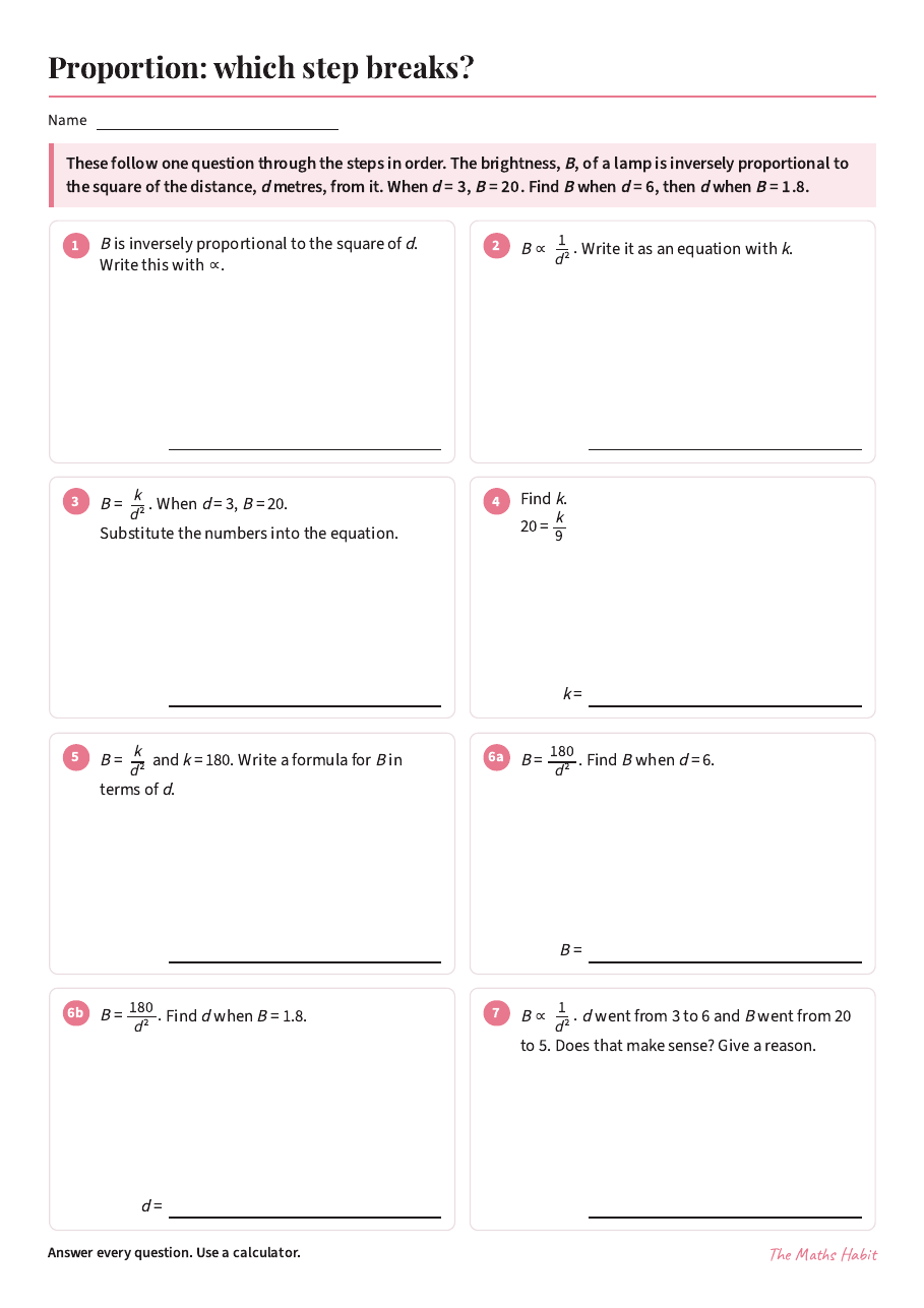 Proportion: which step breaks?, first page