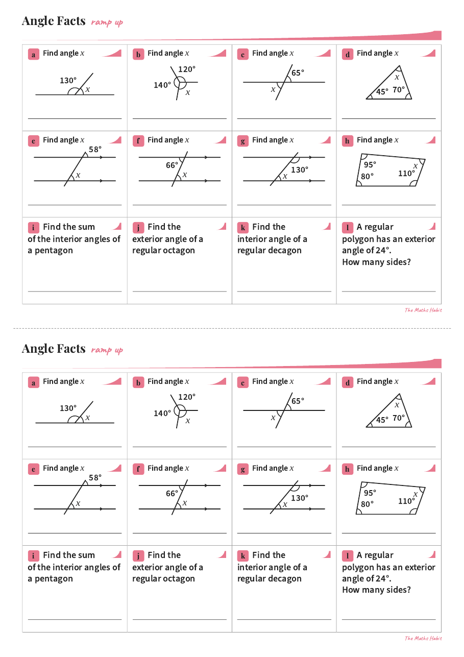 Ramp up: angle facts, first page