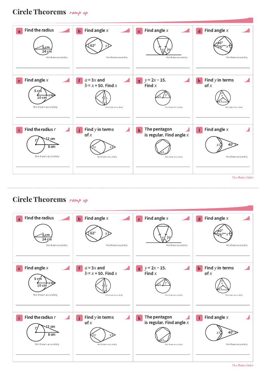 Ramp up: circle theorems, Extend, first page