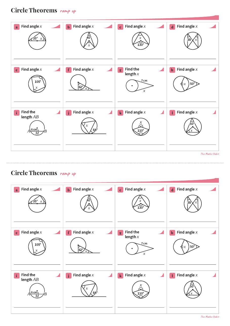 Ramp up: circle theorems, first page