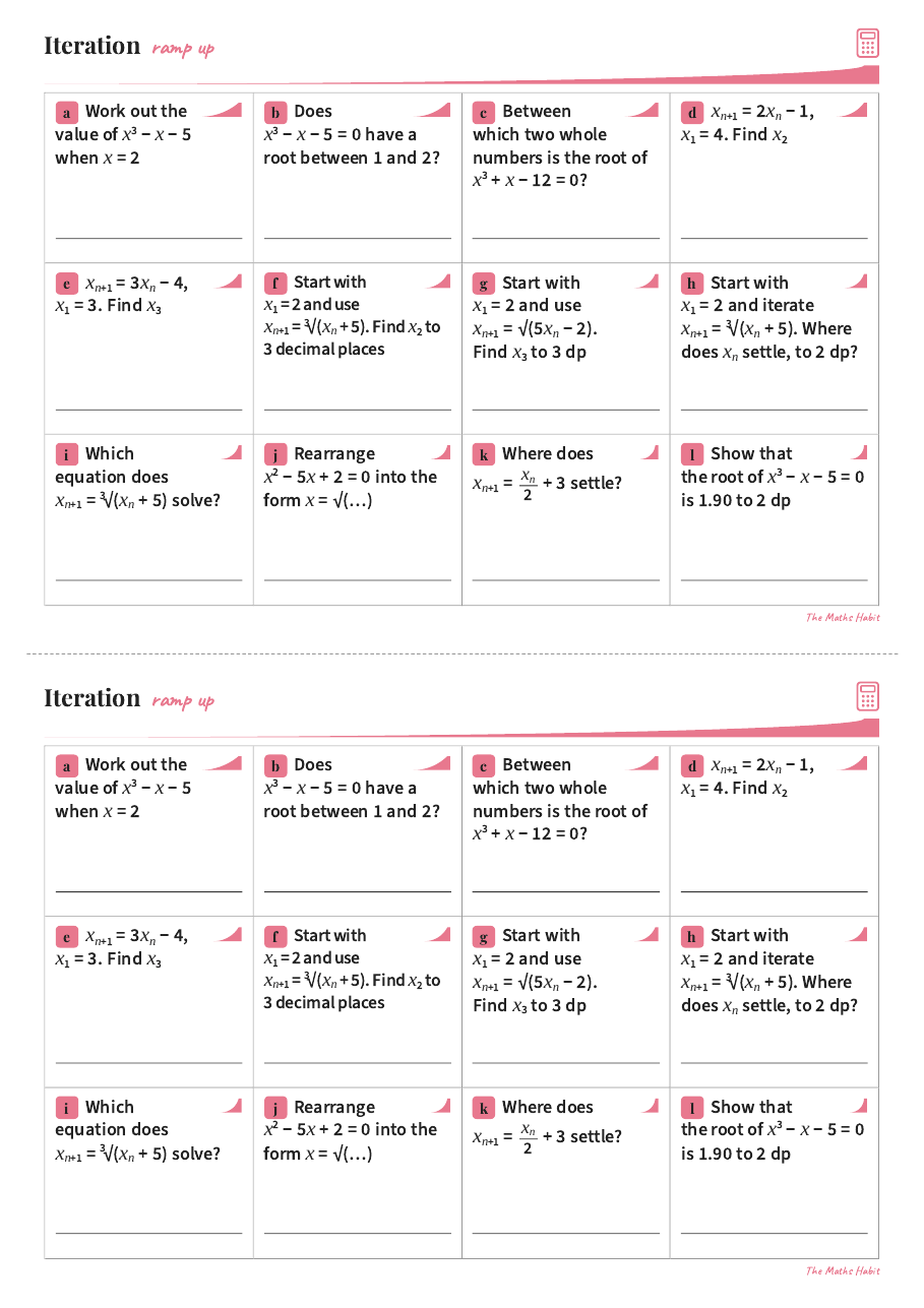 Ramp up: iteration, first page