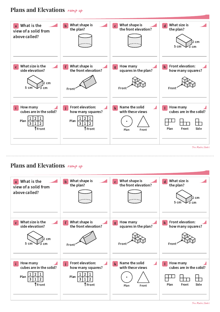 Ramp up: plans and elevations, first page