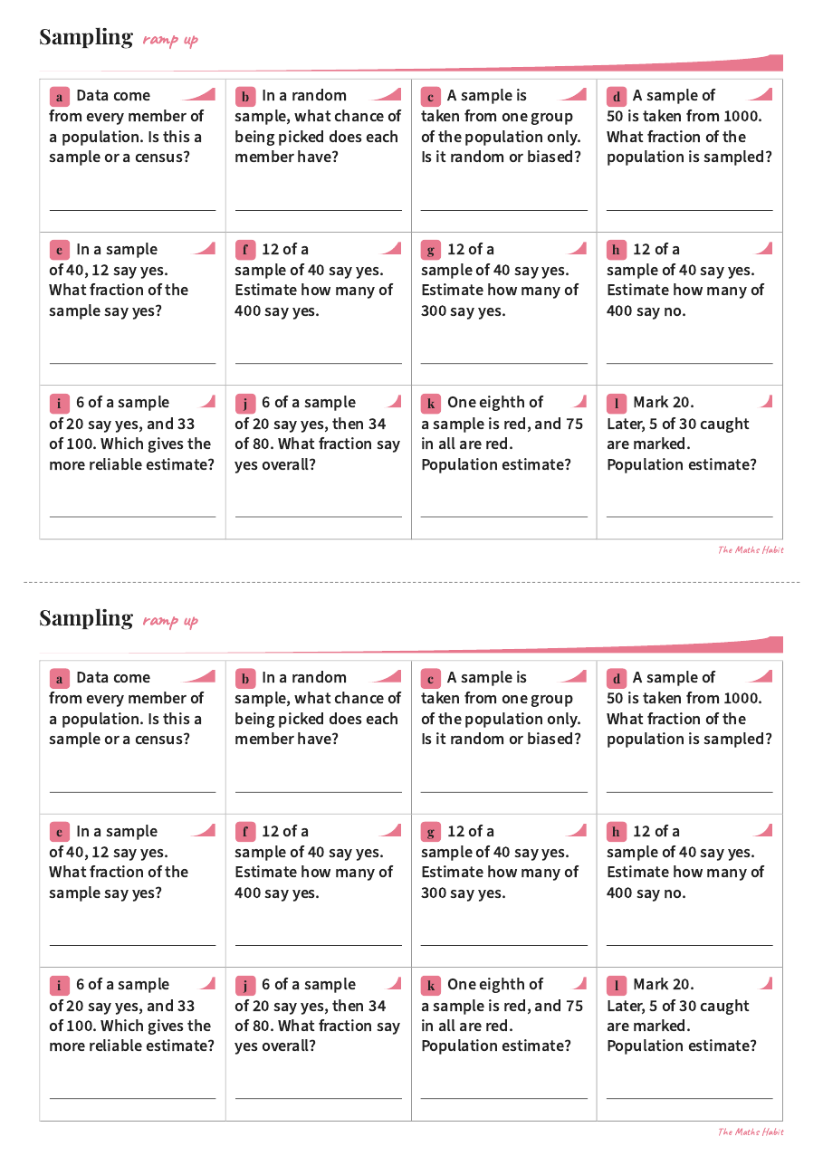Ramp up: sampling, first page