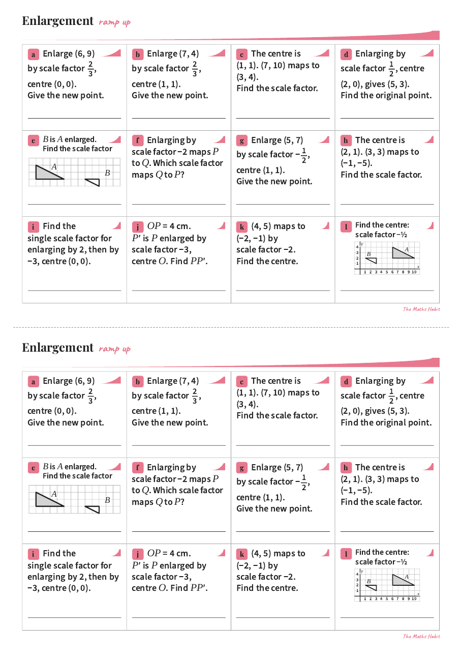 Ramp up: enlargement, fractional and negative, Stretch, first page