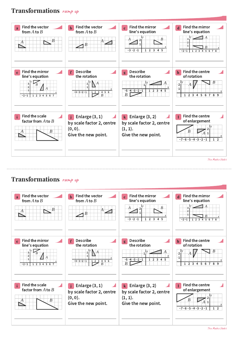 Ramp up: transformations, first page