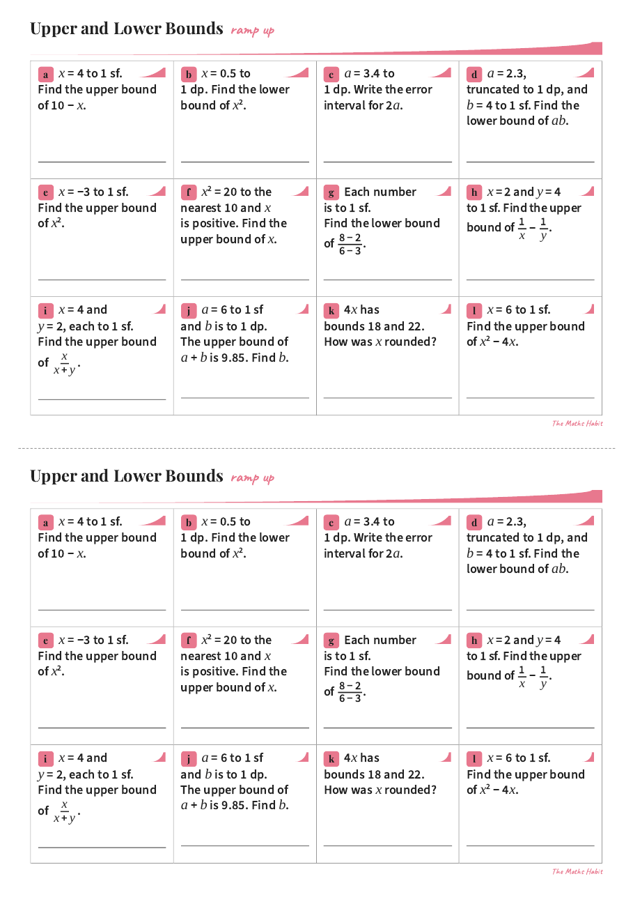 Ramp up: upper and lower bounds, Extend, first page