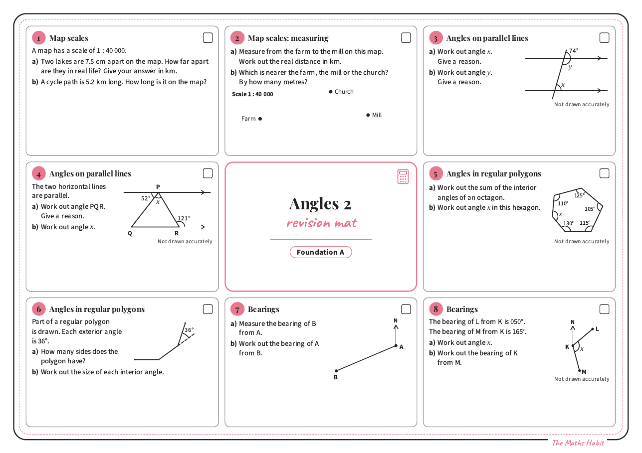 Revision mat: angles 2, Foundation A, first page