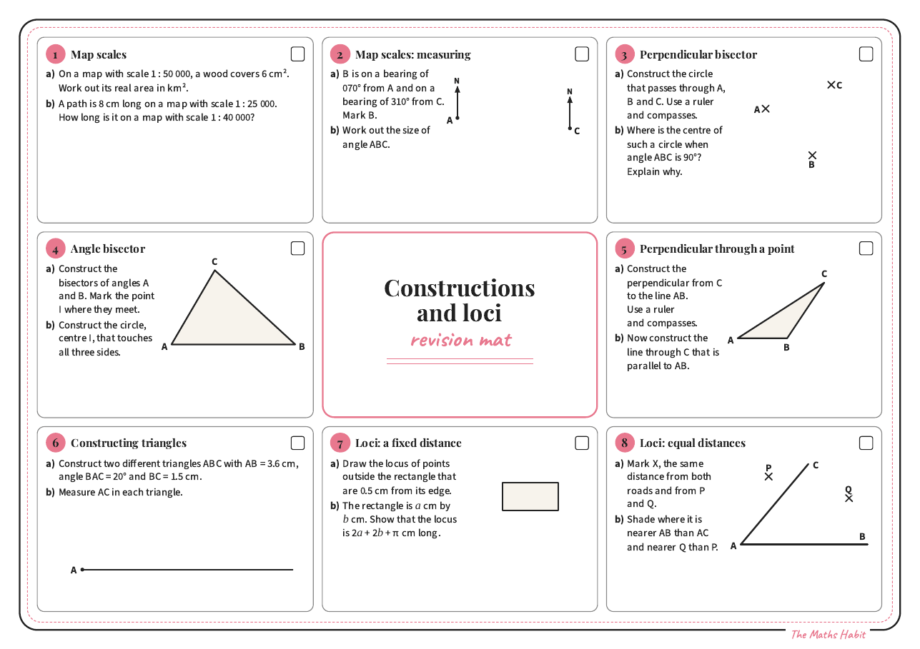 Revision mat: constructions and loci, Extend, first page