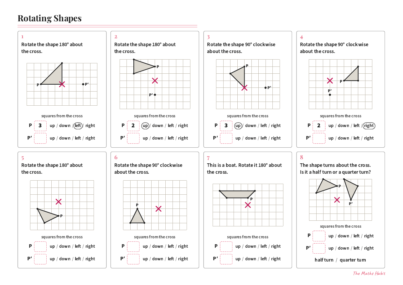 Rotating shapes, first page