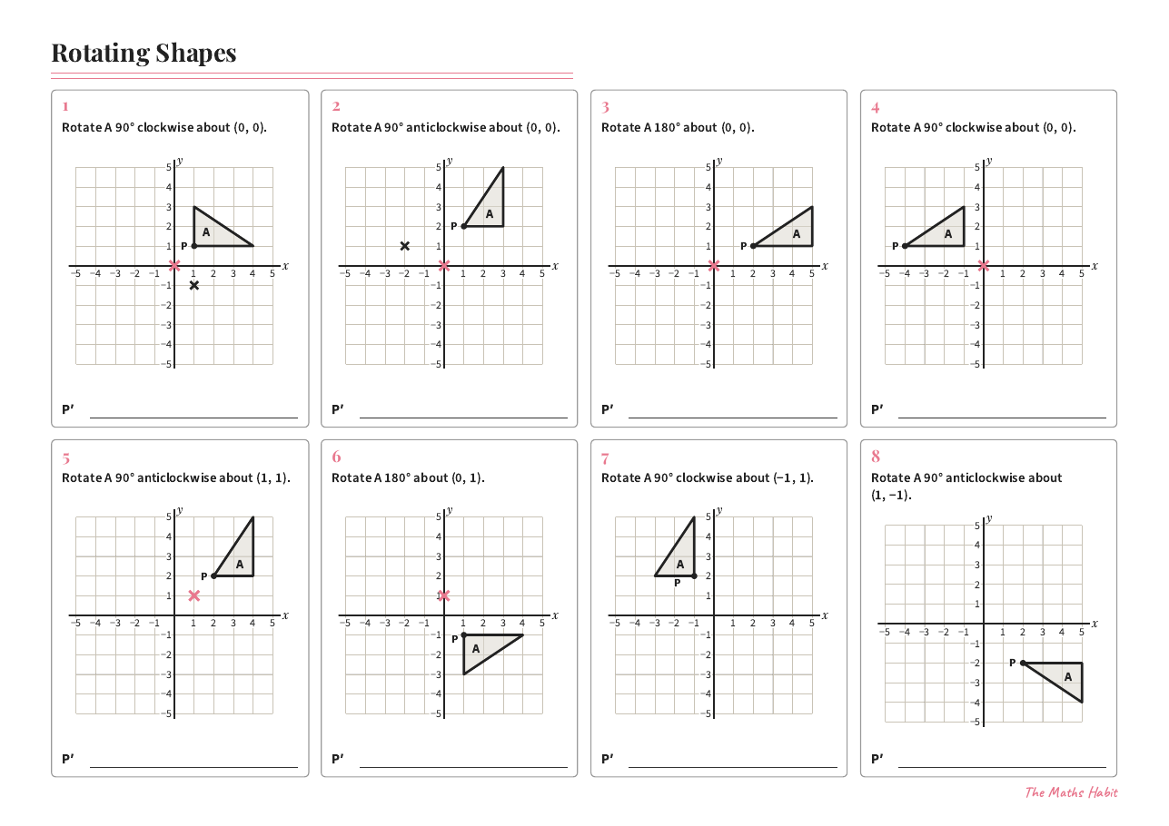 Rotating shapes, first page