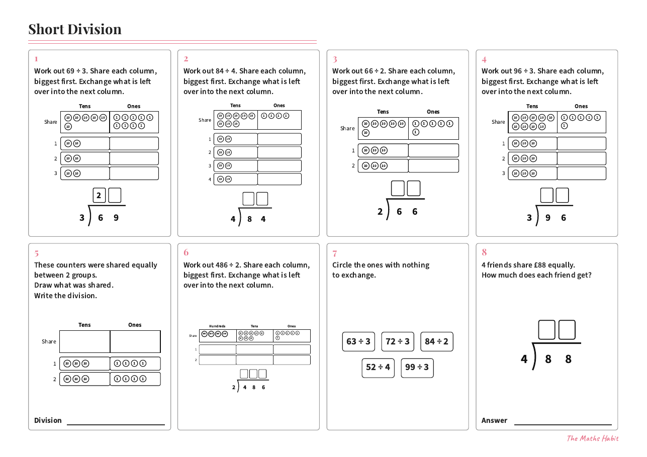 Short division, first page