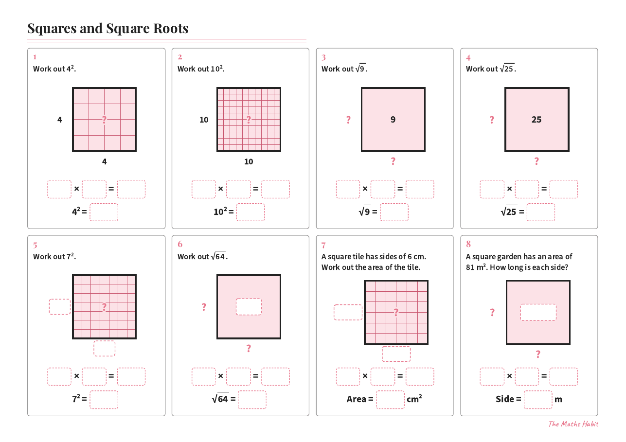 Squares and square roots, first page