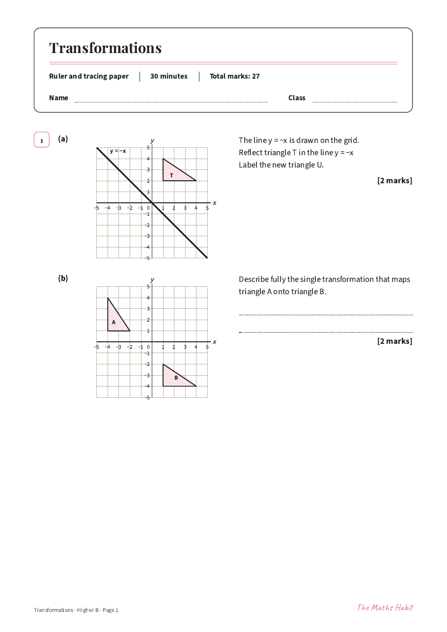 Transformations test: Higher B, first page