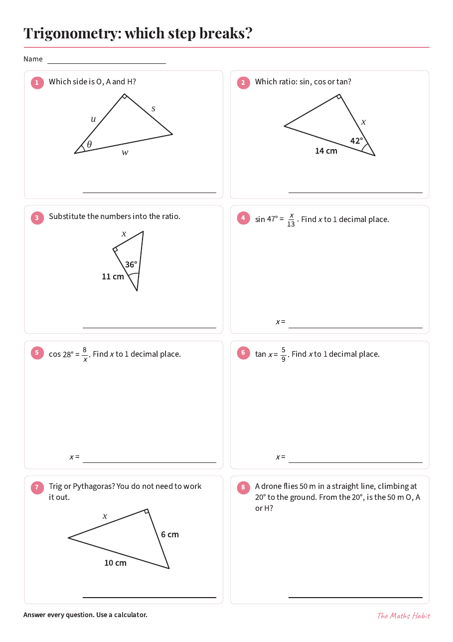 Trigonometry: which step breaks?, first page